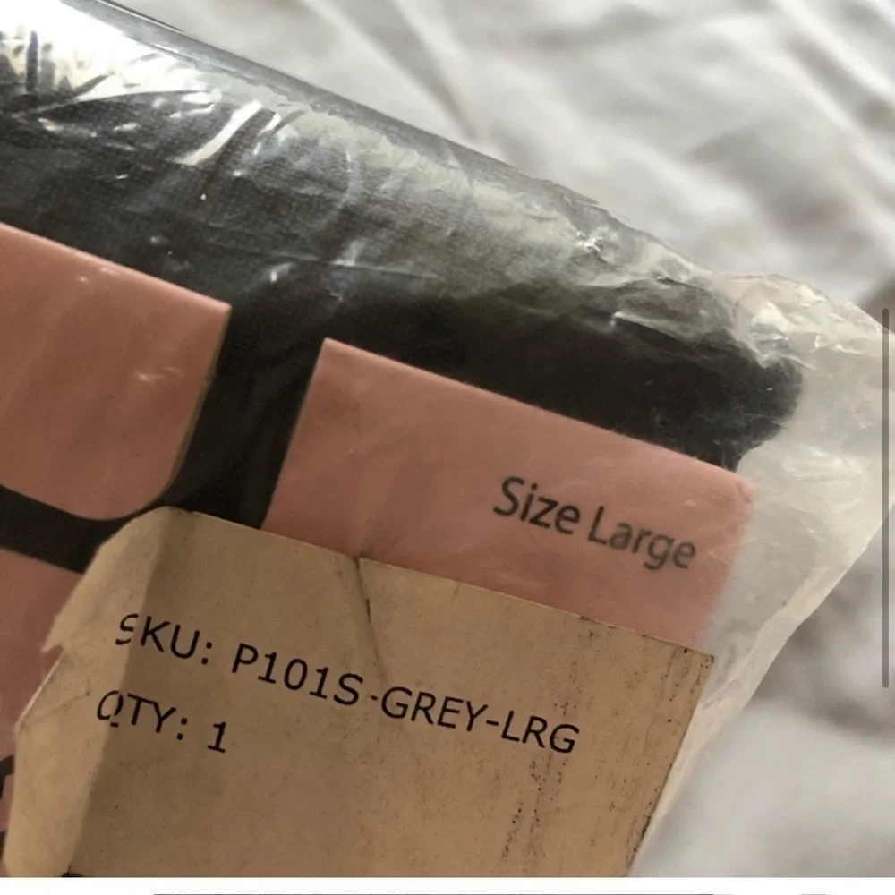 Plush Full Foot Tights Grey Size Large